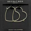 Fashnzfab Secert Box_14k Gold Dipped Heart Hoop Earrings - Gold In Gold