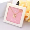 Fashnzfab Secret Box -n- Initial Monogram Metal Pendant Necklace In Gold