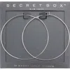 Fashnzfab Secret Box _ 14k White Gold Dipped Metal Hoop Earrings In White
