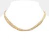 Fashnzfab Secret Box _ Metal Chain Multi Layered Necklace In Gold