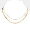 Fashnzfab Secret Box _ Metal Chain Triple Layered Necklace In Gold