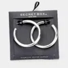 Fashnzfab Secret Box _ Sterling Silver Dipped Hoop Earrings - Silver In Gold