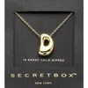 Fashnzfab Secret Box_ -d- 14k Gold Dipped Bubble Initial Monogram Pendant Necklace In Gold