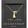 Fashnzfab Secret Box_ -f- 14k Gold Dipped Bubble Initial Monogram Pendant Necklace In Gold