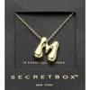 Fashnzfab Secret Box_ -m- 14k Gold Dipped Bubble Initial Monogram Pendant Necklace In Gold