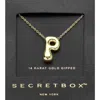 Fashnzfab Secret Box_ -p- 14k Gold Dipped Bubble Initial Monogram Pendant Necklace In Gold