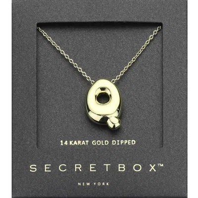 Fashnzfab Secret Box_ -q- 14k Gold Dipped Bubble Initial Monogram Pendant Necklace