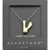 Fashnzfab Secret Box_ -v- 14k Gold Dipped Bubble Initial Monogram Pendant Necklace In Gold