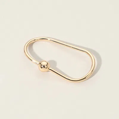 Fashnzfab Secret Box_14k Gold Dipped Ball Pointed Two Finger Ring - Gold