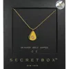 Fashnzfab Secret Box_14k Gold Dipped Cz Embellished Enamel Avocado Pendant Necklace In Gold