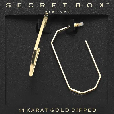 Fashnzfab Secret Box_14k Gold Dipped Geometric Hoop Earrings