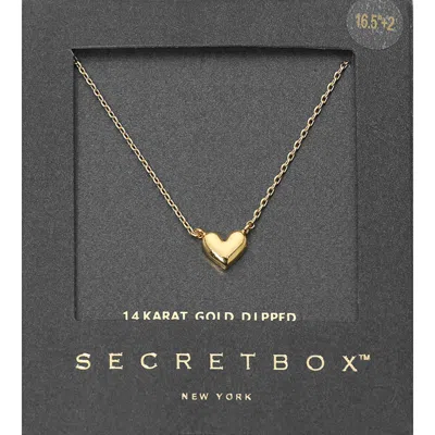 Fashnzfab Secret Box_14k Gold Dipped Heart Pendant Necklace