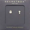 Fashnzfab Secret Box_14k Gold Dipped Key & Lock Stud Earrings In Metallic