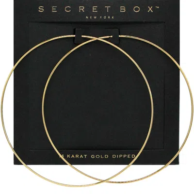 Fashnzfab Secret Box_14k Gold Dipped Oversized Wire Hoop Earrings