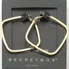 Fashnzfab Secret Box_14k Gold Dipped Square Hoop Earrings - Gold In Gold