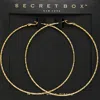 Fashnzfab Secret Box_14k Gold Dipped Textured Gold Dipped Hoop Earrings In Gold