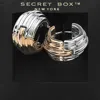 Fashnzfab Secret Box_14k Gold Dipped Textured Two Tone Chunky Mini Huggie Hoop Earrings In Gold