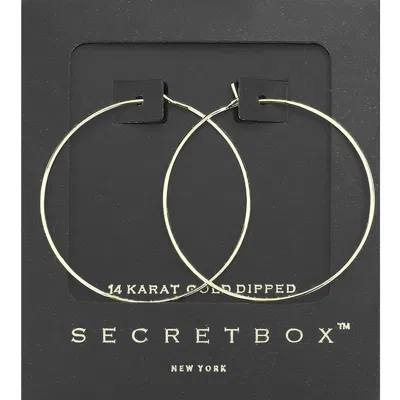 Fashnzfab Secret Box_14k Gold Dipped Wire Hoop Earrings