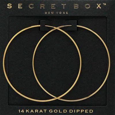 Fashnzfab Secret Box_14k Gold Dipped Wire Hoop Earrings Gold