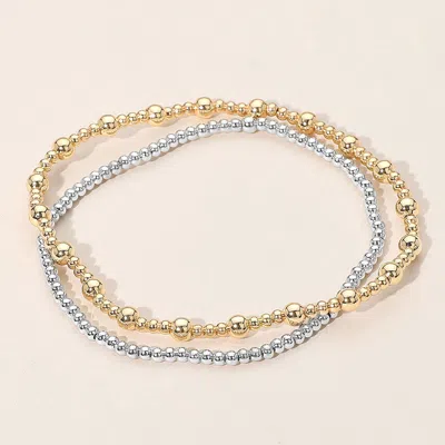 Fashnzfab Secret Box_2pcs Bubble Beaded Stretch Multi Layered Bracelets