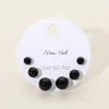 Fashnzfab Secret Box_3 Pairs Pearl Stud Earrings Set In Black