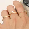 Fashnzfab Secret Box_3pcs Genuine Gold Dipped Pearl Accent Minimalist Stackable Fashion Ring Set - Gold In Gold