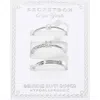 Fashnzfab Secret Box_3pcs Genuine Silver Dipped Dainty Stackable Fashion Ring Set - Silver In Metallic