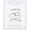 Fashnzfab Secret Box_3pcs Genuine Silver Dipped Minimalist Stackable Fashion Ring Set - Silver In Brown