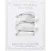 Fashnzfab Secret Box_3pcs Genuine Silver Dipped Pearl Accent Minimalist Stackable Fashion Ring Set - Silver In Metallic