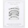 Fashnzfab Secret Box_3pcs Genuine Silver Dipped Pearl Accented Stackable Fashion Ring Set - Silver In Metallic