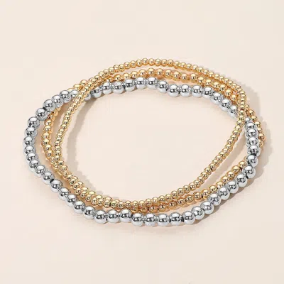 Fashnzfab Secret Box_3pcs Stackable Bubble Beaded Stretch Multi Layered Bracelets