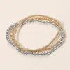 Fashnzfab Secret Box_3pcs Stackable Bubble Beaded Stretch Multi Layered Bracelets In Multi
