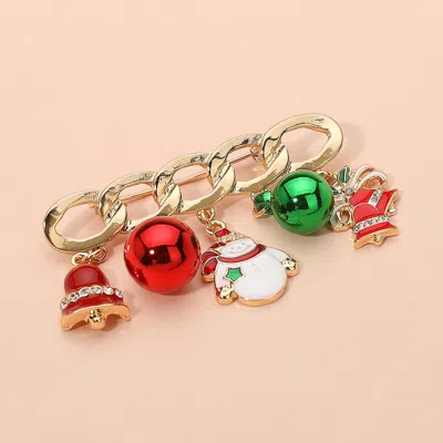 Fashnzfab Secret Box_christmas Ornament Charm Pin Brooch In Gold