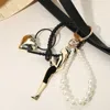 Fashnzfab Secret Box_enamel Lady Metal Heart Charm Pearl Beaded Wristlet Bag Charm / Keychain In Gold