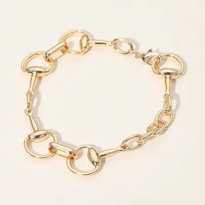 Fashnzfab Secret Box_interlocking Metal Link Bracelet In Gold
