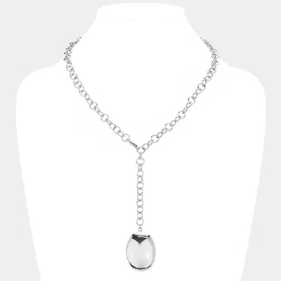 Fashnzfab Secret Box_locket Pendant Necklace In Metallic