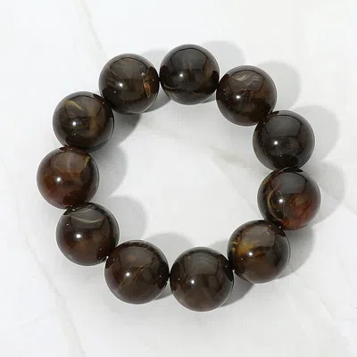 Fashnzfab Secret Box_oversized Chunky Round Beaded Stretch Bracelet In Multi