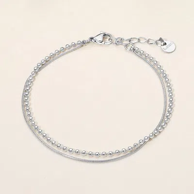 Fashnzfab Secret Box_stainless Steel Dual Chain Layered Bracelet In Multi
