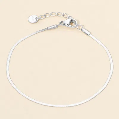 Fashnzfab Secret Box_stainless Steel Herringbone Chain Bracelet In Multi