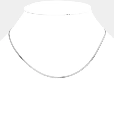 Fashnzfab Secret Box_stainless Steel Herringbone Chain Necklace In Multi