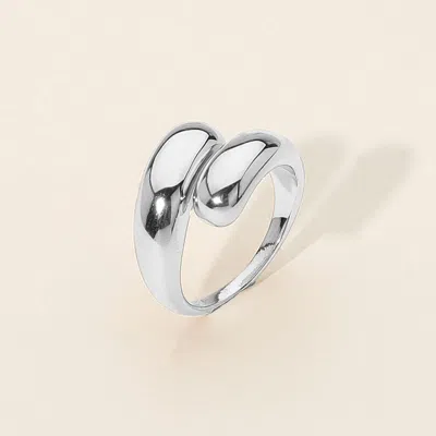 Fashnzfab Secret Box_stainless Steel Wrap Adjustable Ring In Metallic