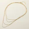 Fashnzfab Secret Box_stainless Steel Wraparound Snake Chain Necklace In Gold
