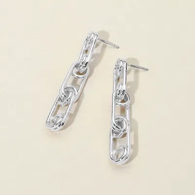 Fashnzfab Secret Box_sterling Silver Dipped Chain Drop Earrings In Multi