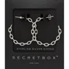 Fashnzfab Secret Box_sterling Silver Dipped Chain Hoop Earrings In Silver
