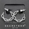 Fashnzfab Secret Box_sterling Silver Dipped Chain Link Hoop Earrings In Metallic