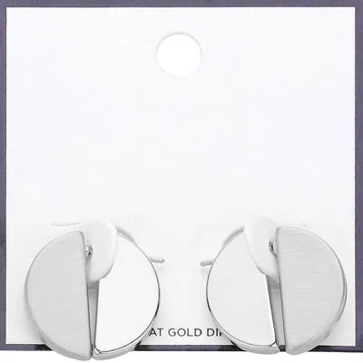 Fashnzfab Secret Box_sterling Silver Dipped Circle Earrings In Multi