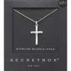 Fashnzfab Secret Box_sterling Silver Dipped Cross Pendant Necklace In Silver