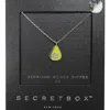 Fashnzfab Secret Box_sterling Silver Dipped Cz Embellished Enamel Avocado Pendant Necklace In Multi