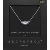 Fashnzfab Secret Box_sterling Silver Dipped Cz Evil Eye Pendant Necklace In Metallic