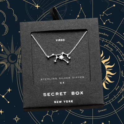 Fashnzfab Secret Box_sterling Silver Dipped Cz Virgo Zodiac Sign Pendant Necklace